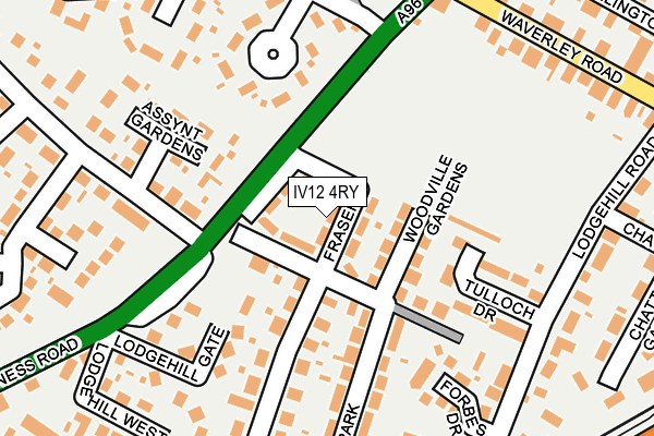 IV12 4RY map - OS OpenMap – Local (Ordnance Survey)