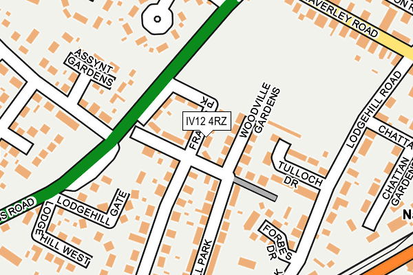 IV12 4RZ map - OS OpenMap – Local (Ordnance Survey)