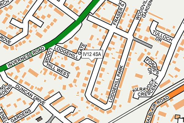 IV12 4SA map - OS OpenMap – Local (Ordnance Survey)