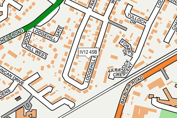 IV12 4SB map - OS OpenMap – Local (Ordnance Survey)