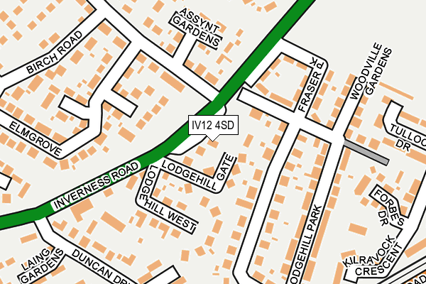 IV12 4SD map - OS OpenMap – Local (Ordnance Survey)