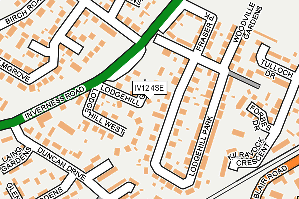 IV12 4SE map - OS OpenMap – Local (Ordnance Survey)