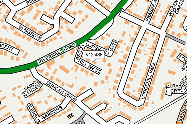 IV12 4SF map - OS OpenMap – Local (Ordnance Survey)