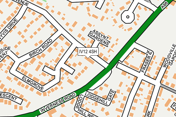 IV12 4SH map - OS OpenMap – Local (Ordnance Survey)