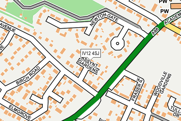 IV12 4SJ map - OS OpenMap – Local (Ordnance Survey)