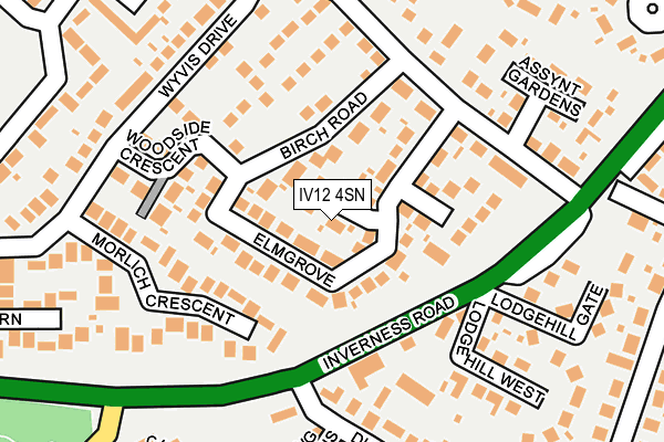 IV12 4SN map - OS OpenMap – Local (Ordnance Survey)