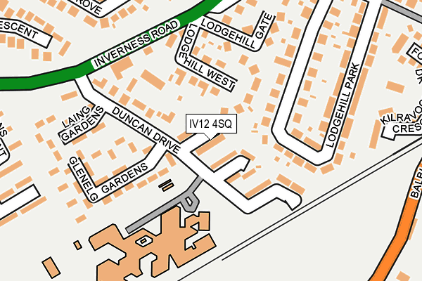 IV12 4SQ map - OS OpenMap – Local (Ordnance Survey)