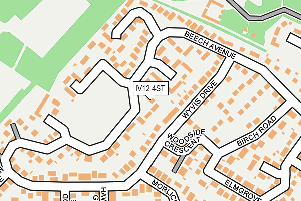 IV12 4ST map - OS OpenMap – Local (Ordnance Survey)