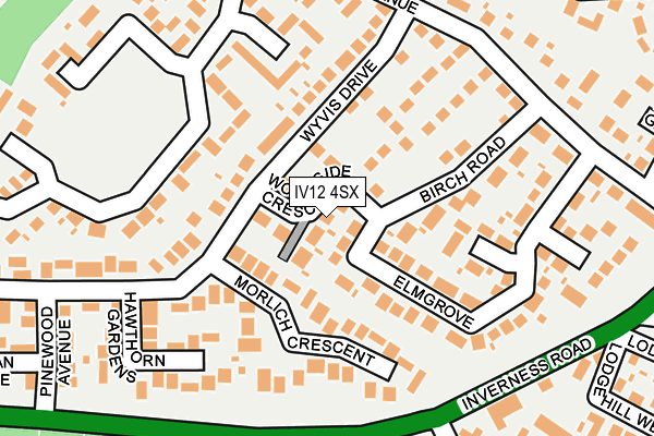 IV12 4SX map - OS OpenMap – Local (Ordnance Survey)