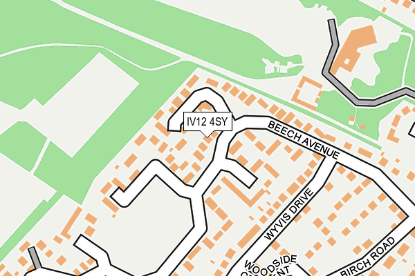 IV12 4SY map - OS OpenMap – Local (Ordnance Survey)