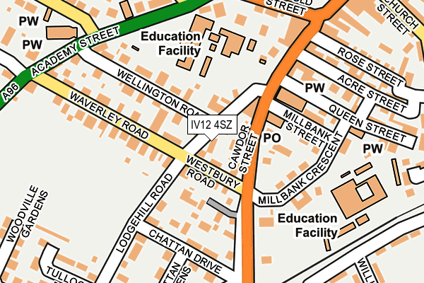 IV12 4SZ map - OS OpenMap – Local (Ordnance Survey)