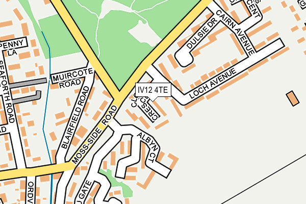 IV12 4TE map - OS OpenMap – Local (Ordnance Survey)