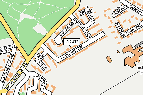 IV12 4TF map - OS OpenMap – Local (Ordnance Survey)