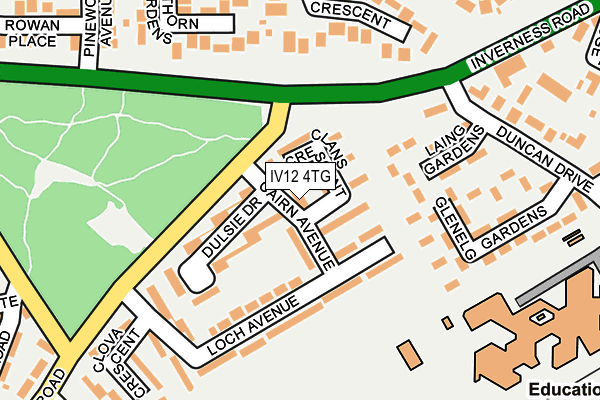 IV12 4TG map - OS OpenMap – Local (Ordnance Survey)