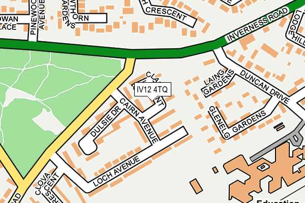 IV12 4TQ map - OS OpenMap – Local (Ordnance Survey)