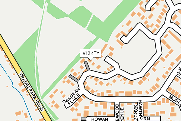 IV12 4TY map - OS OpenMap – Local (Ordnance Survey)