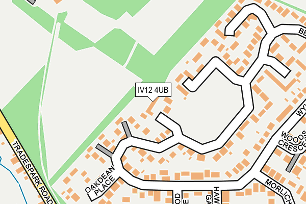 IV12 4UB map - OS OpenMap – Local (Ordnance Survey)