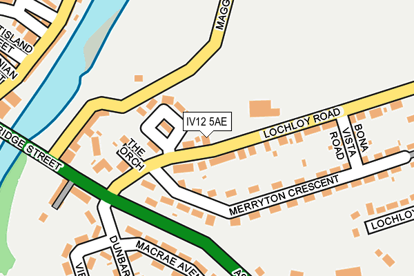 IV12 5AE map - OS OpenMap – Local (Ordnance Survey)