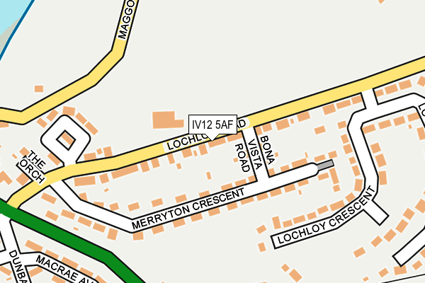 IV12 5AF map - OS OpenMap – Local (Ordnance Survey)