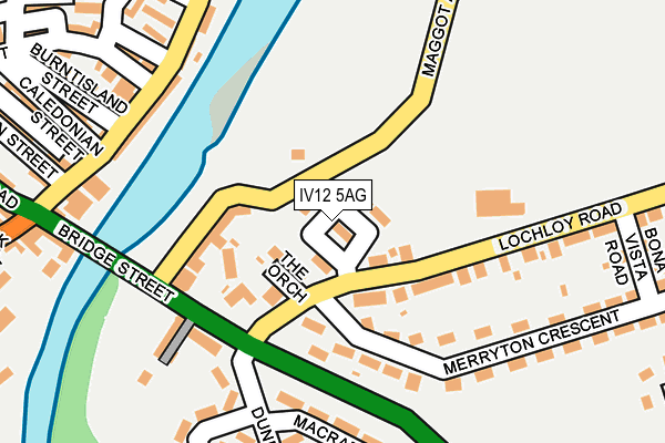 IV12 5AG map - OS OpenMap – Local (Ordnance Survey)