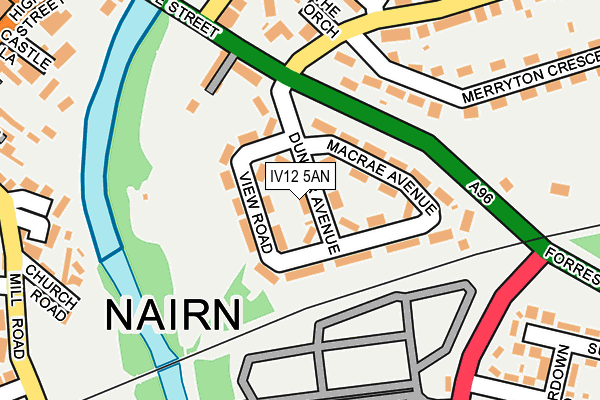 IV12 5AN map - OS OpenMap – Local (Ordnance Survey)