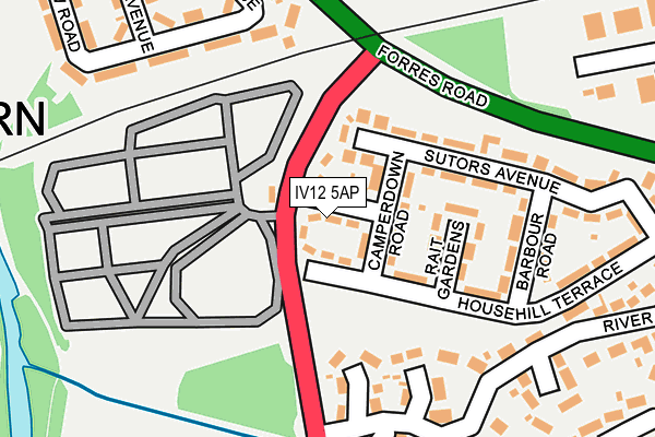 IV12 5AP map - OS OpenMap – Local (Ordnance Survey)