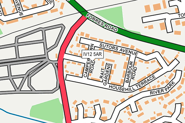 IV12 5AR map - OS OpenMap – Local (Ordnance Survey)