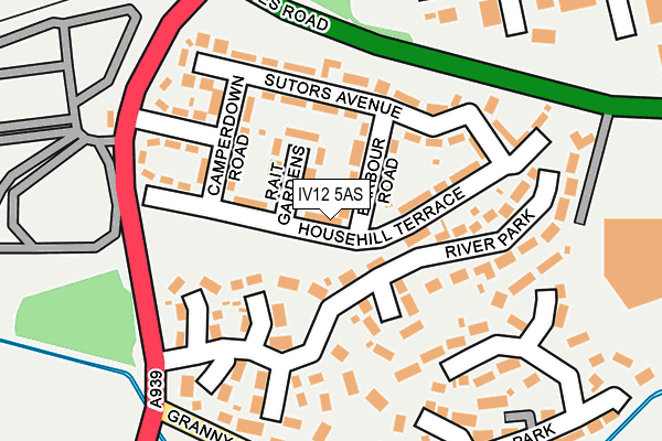 IV12 5AS map - OS OpenMap – Local (Ordnance Survey)