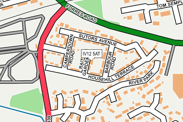 IV12 5AT map - OS OpenMap – Local (Ordnance Survey)