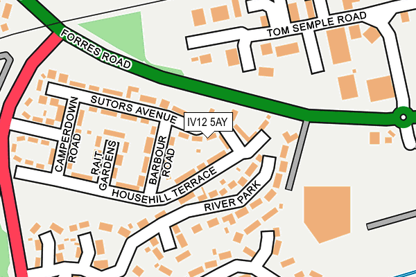 IV12 5AY map - OS OpenMap – Local (Ordnance Survey)