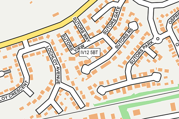 IV12 5BT map - OS OpenMap – Local (Ordnance Survey)