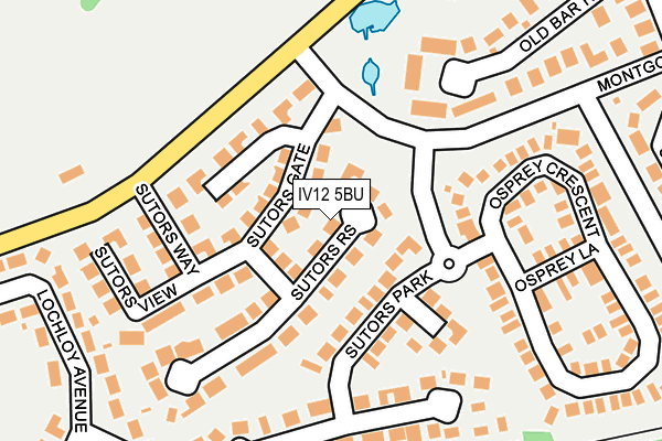 IV12 5BU map - OS OpenMap – Local (Ordnance Survey)