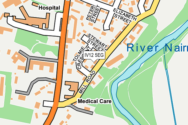 IV12 5EG map - OS OpenMap – Local (Ordnance Survey)