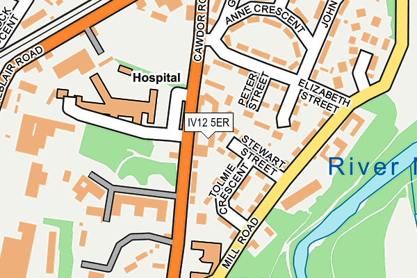 IV12 5ER map - OS OpenMap – Local (Ordnance Survey)