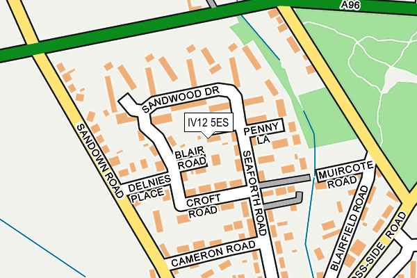 IV12 5ES map - OS OpenMap – Local (Ordnance Survey)