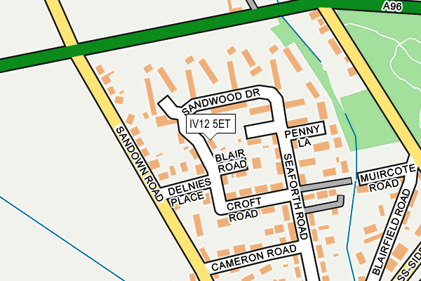 IV12 5ET map - OS OpenMap – Local (Ordnance Survey)