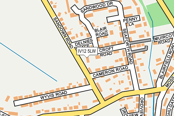 IV12 5LW map - OS OpenMap – Local (Ordnance Survey)