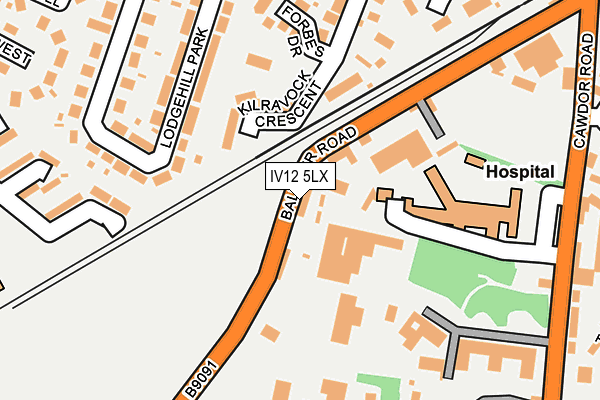 IV12 5LX map - OS OpenMap – Local (Ordnance Survey)