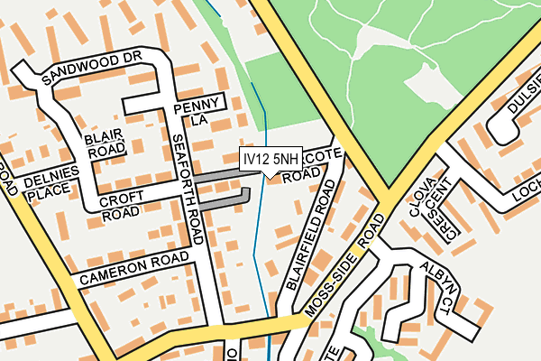 IV12 5NH map - OS OpenMap – Local (Ordnance Survey)