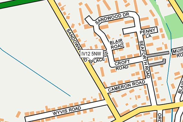 IV12 5NW map - OS OpenMap – Local (Ordnance Survey)