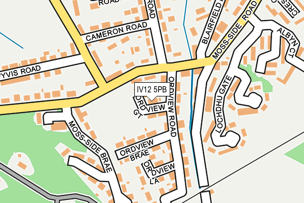 IV12 5PB map - OS OpenMap – Local (Ordnance Survey)