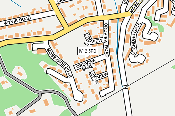 IV12 5PD map - OS OpenMap – Local (Ordnance Survey)