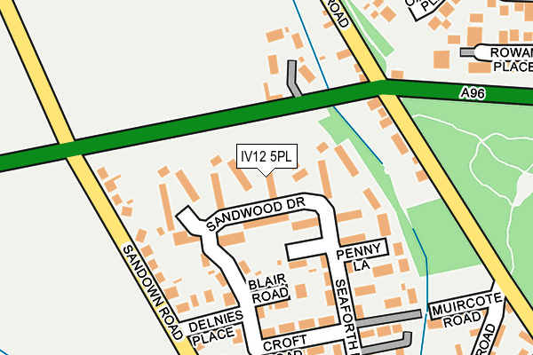 IV12 5PL map - OS OpenMap – Local (Ordnance Survey)
