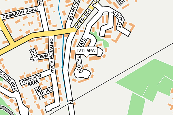 IV12 5PW map - OS OpenMap – Local (Ordnance Survey)