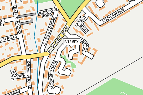 IV12 5PX map - OS OpenMap – Local (Ordnance Survey)