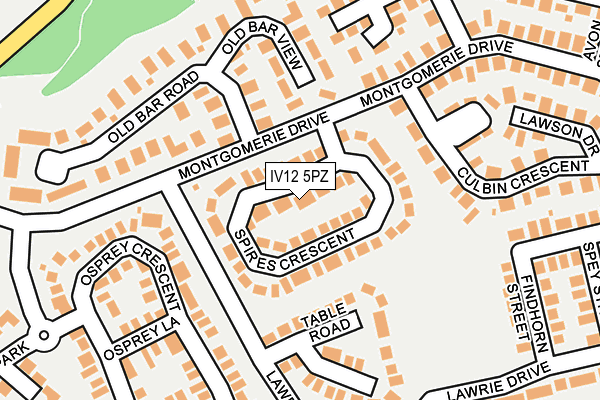 IV12 5PZ map - OS OpenMap – Local (Ordnance Survey)