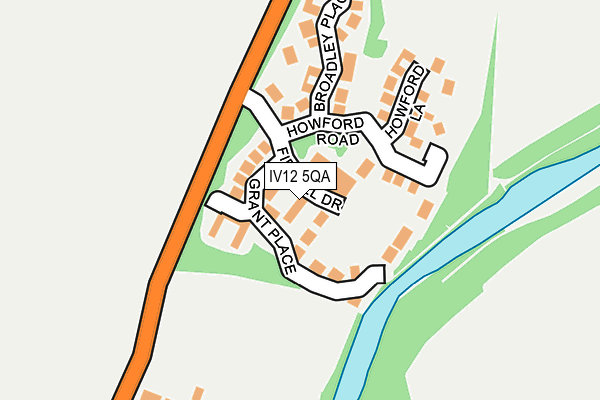 IV12 5QA map - OS OpenMap – Local (Ordnance Survey)