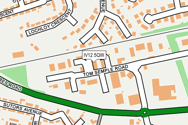 IV12 5QW map - OS OpenMap – Local (Ordnance Survey)