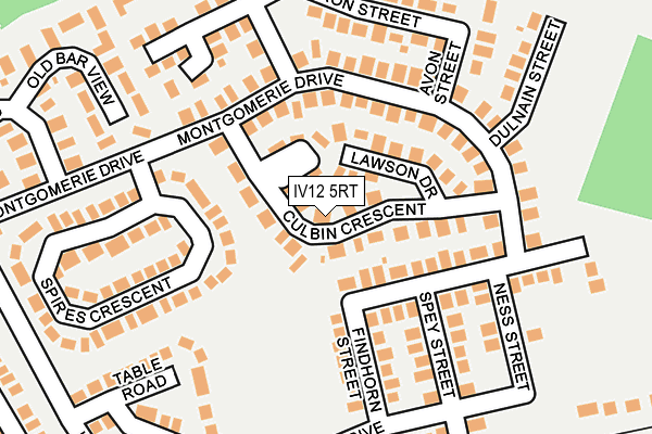 IV12 5RT map - OS OpenMap – Local (Ordnance Survey)