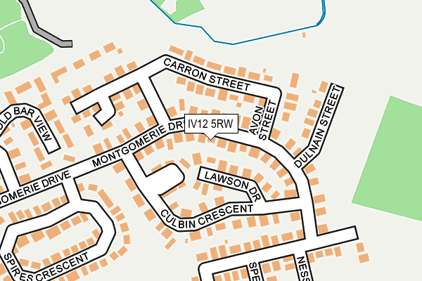 IV12 5RW map - OS OpenMap – Local (Ordnance Survey)